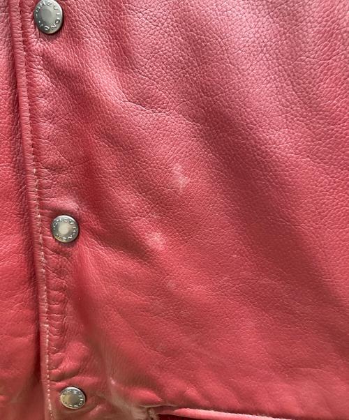 CHEVIGNON（シェビニオン）CHEVIGNON (シェビニオン) レザージャケット レッド×ブラック サイズ:42の古着・服飾アイテム