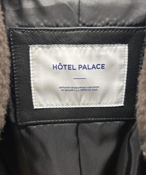 hotel palace（ホテルプレイス）HOTEL PALACE (ホテルプレイス) ラムスキンムートンカラーフライトジャケット ブラック サイズ:Ｍの古着・服飾アイテム