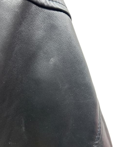 hotel palace（ホテルプレイス）HOTEL PALACE (ホテルプレイス) ラムスキンムートンカラーフライトジャケット ブラック サイズ:Ｍの古着・服飾アイテム