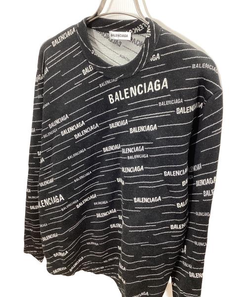 BALENCIAGA（バレンシアガ）BALENCIAGA (バレンシアガ) ロゴニット ブラック サイズ:Mの古着・服飾アイテム
