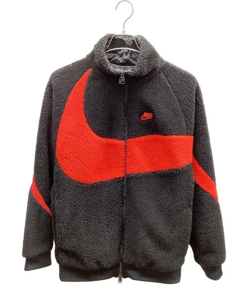 NIKE（ナイキ）NIKE (ナイキ) ボアジャケット ブラック×レッド サイズ:Mの古着・服飾アイテム