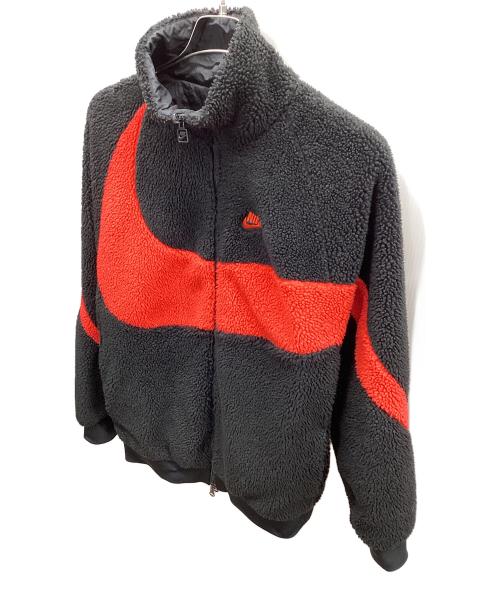 NIKE（ナイキ）NIKE (ナイキ) ボアジャケット ブラック×レッド サイズ:Mの古着・服飾アイテム