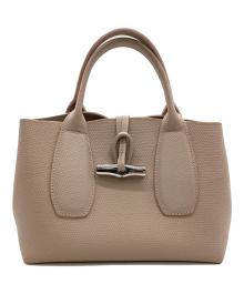 LONGCHAMP（ロンシャン）の古着「レザーハンドバッグ」｜ピンク