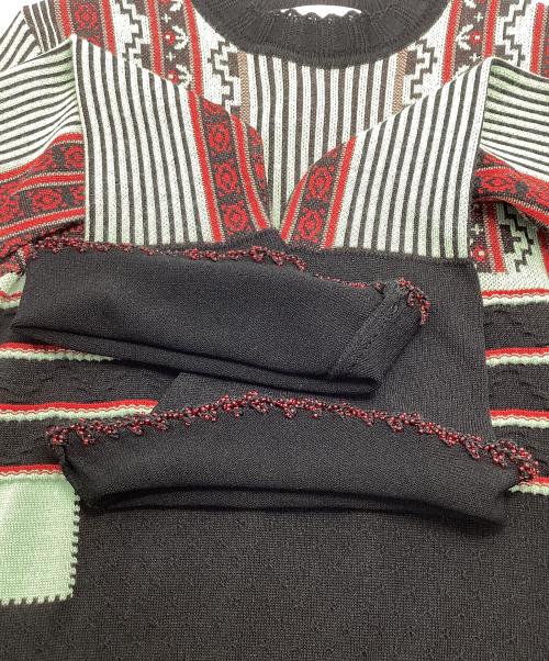 Mame Kurogouchi（マメクロゴウチ）Mame Kurogouchi (マメクロゴウチ) ペディセルジャガードニットドレス グリーン サイズ:Sの古着・服飾アイテム