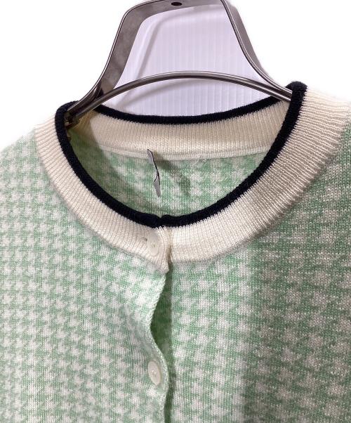 MIU MIU（ミュウミュウ）MIU MIU (ミュウミュウ) 薄手カーディガン 黄緑 サイズ:38の古着・服飾アイテム