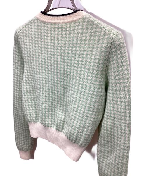 MIU MIU（ミュウミュウ）MIU MIU (ミュウミュウ) 薄手カーディガン 黄緑 サイズ:38の古着・服飾アイテム