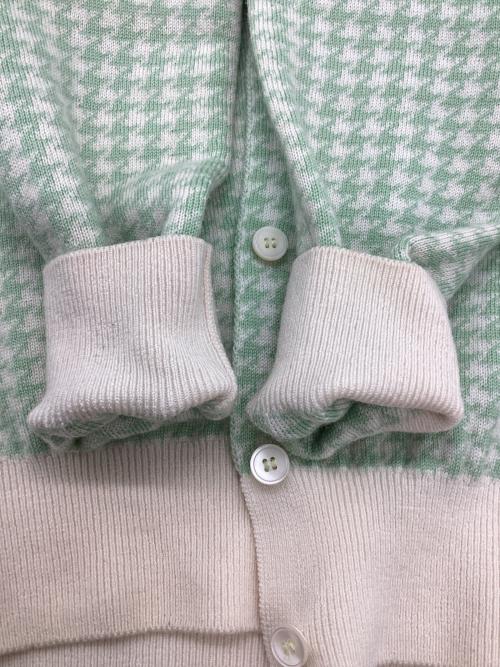 MIU MIU（ミュウミュウ）MIU MIU (ミュウミュウ) 薄手カーディガン 黄緑 サイズ:38の古着・服飾アイテム