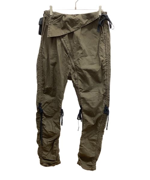 Yasuyuki Ishii（ヤスユキイシイ）Yasuyuki Ishii (ヤスユキイシイ) カーブジップパンツ カーキ サイズ:なしの古着・服飾アイテム