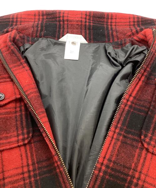 CarHartt（カーハート）CarHartt (カーハート) ウールジャケット ブラック×レッド サイズ:Lの古着・服飾アイテム