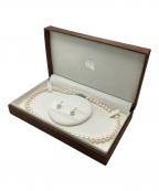 NICOLO POLOニコロポーロ）の古着「アコヤ真珠ネックレス・イヤリングセット」｜ホワイト×シルバー