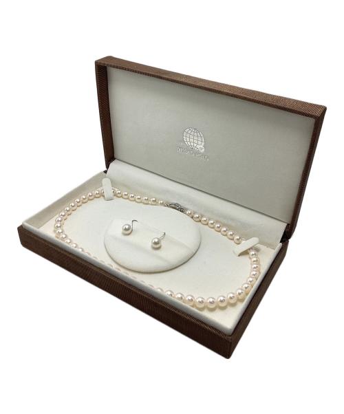 NICOLO POLO（ニコロポーロ）NICOLO POLO (ニコロポーロ) アコヤ真珠ネックレス・イヤリングセット ホワイト×シルバーの古着・服飾アイテム
