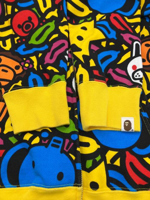 A BATHING APE（ア ベイシング エイプ）A BATHING APE (ア ベイシング エイプ) アニマルサファリマイロジップパーカー マルチカラー サイズ:Mの古着・服飾アイテム