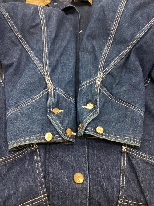 LEE（リー）LEE (リー) デニムカバーオール ベージュ×インディゴ サイズ:42の古着・服飾アイテム