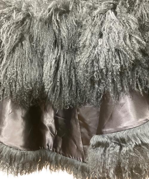 sacai（サカイ）sacai (サカイ) ファーポンチョ ブラック サイズ:2の古着・服飾アイテム