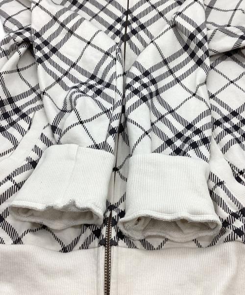 BURBERRY BLUE LABEL（バーバリー ブルー レーベル）BURBERRY BLUE LABEL (バーバリーロンドンブルーレーベル) BURBERRY　ブルーレーベル ジップアップパーカー ホワイト サイズ:38の古着・服飾アイテム
