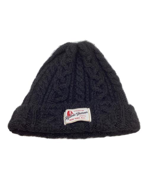 Hysteric Glamour（ヒステリックグラマー）Hysteric Glamour (ヒステリックグラマー) WARREN SCOTT (ウォーレンスコット) ニットキャップ ブラックの古着・服飾アイテム