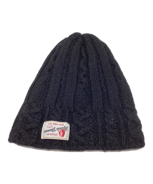 Hysteric Glamour（ヒステリックグラマー）Hysteric Glamour (ヒステリックグラマー) WARREN SCOTT (ウォーレンスコット) ニットキャップ ブラックの古着・服飾アイテム