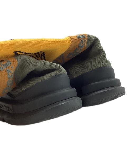 VETEMENTS（ヴェトモン）VETEMENTS (ヴェトモン) REEBOK (リーボック) SOCK RUNNER イエロー×カーキ サイズ:28の古着・服飾アイテム