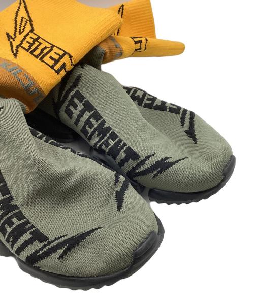 VETEMENTS（ヴェトモン）VETEMENTS (ヴェトモン) REEBOK (リーボック) SOCK RUNNER イエロー×カーキ サイズ:28の古着・服飾アイテム
