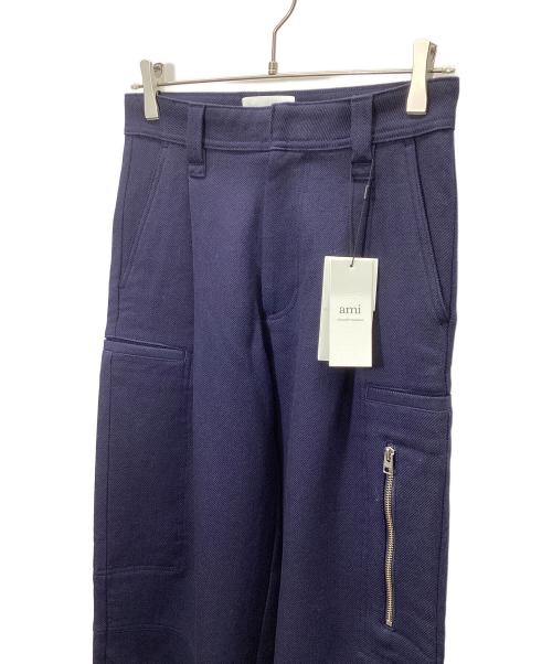 ami（アミ）ami (アミ) ワイドレッグカーゴパンツ ネイビー サイズ:XXS 未使用品の古着・服飾アイテム