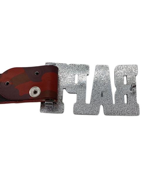 A BATHING APE（ア ベイシング エイプ）A BATHING APE (ア ベイシング エイプ) ロゴバックルレザーベルト レッド サイズ:Mの古着・服飾アイテム