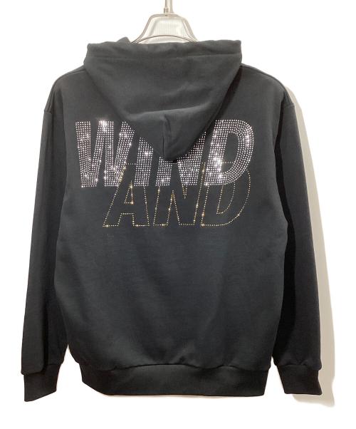 WIND AND SEA（ウィンダンシー）WIND AND SEA (ウィンダンシー) ラインストーンプルオーバーパーカー ブラック サイズ:Lの古着・服飾アイテム