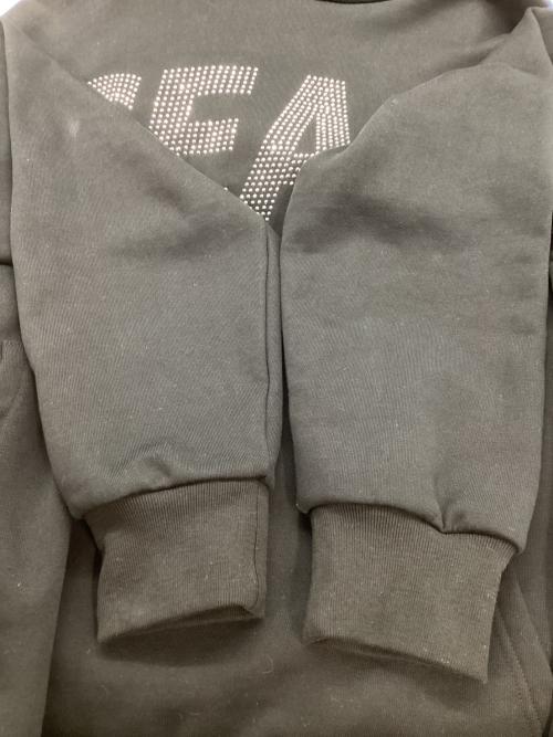 WIND AND SEA（ウィンダンシー）WIND AND SEA (ウィンダンシー) ラインストーンプルオーバーパーカー ブラック サイズ:Lの古着・服飾アイテム