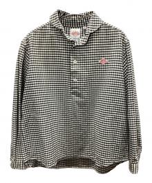 DANTON（ダントン）の古着「長袖シャツ」｜ブラック×ホワイト