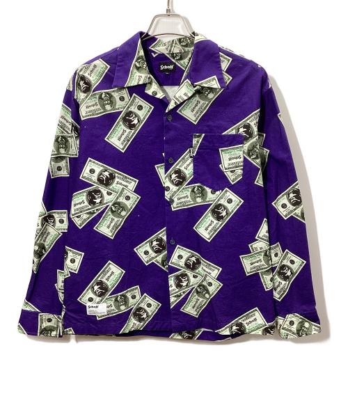 Schott（ショット）Schott (ショット) LS NEL SHIRT $110 PATTENED／$110パターン ネルシャツ パープル サイズ:Mの古着・服飾アイテム