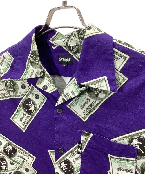 Schott（ショット）Schott (ショット) LS NEL SHIRT $110 PATTENED／$110パターン ネルシャツ パープル サイズ:Mの古着・服飾アイテム