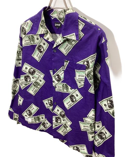 Schott（ショット）Schott (ショット) LS NEL SHIRT $110 PATTENED／$110パターン ネルシャツ パープル サイズ:Mの古着・服飾アイテム