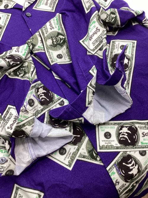 Schott（ショット）Schott (ショット) LS NEL SHIRT $110 PATTENED／$110パターン ネルシャツ パープル サイズ:Mの古着・服飾アイテム