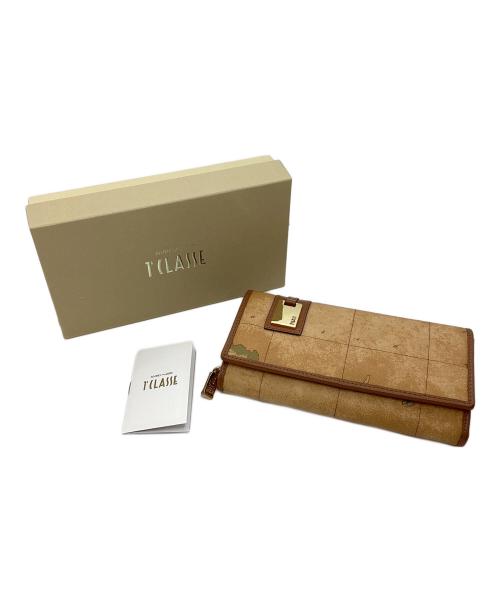 PRIMA CLASSE（プリマクラッセ）PRIMA CLASSE (プリマクラッセ) PRIMA CLASSE　W026 6000　長財布　ブラウン系　世界地図柄の古着・服飾アイテム