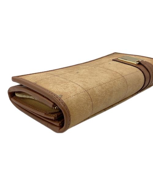 PRIMA CLASSE（プリマクラッセ）PRIMA CLASSE (プリマクラッセ) PRIMA CLASSE　W026 6000　長財布　ブラウン系　世界地図柄の古着・服飾アイテム