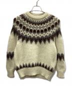 BATONERバトナ―）の古着「ルディックモヘアクルーネックプルオーバー」｜ホワイト