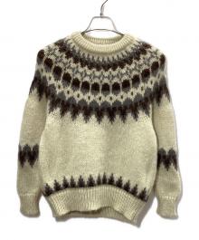 BATONER（バトナ―）の古着「ルディックモヘアクルーネックプルオーバー」｜ホワイト