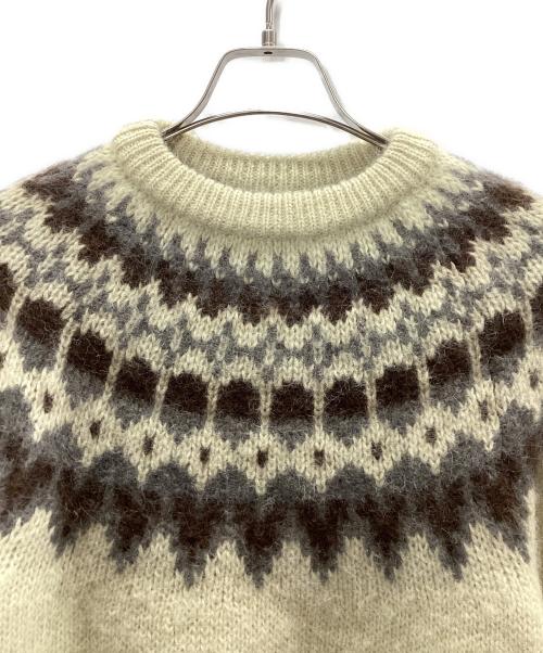 BATONER（バトナ―）BATONER (バトナ―) ルディックモヘアクルーネックプルオーバー ホワイト サイズ:1の古着・服飾アイテム