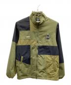 F.C.Real Bristolエフシーレアルブリストル）の古着「F.C.R.B. PATCH WORK STAND COLLAR BLOUSON」｜カーキ