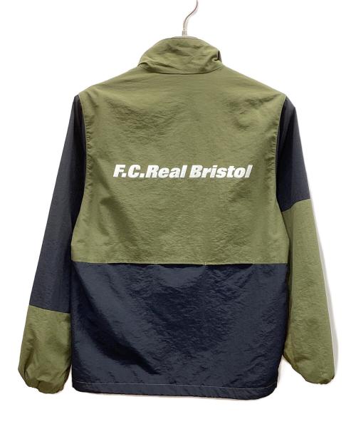 F.C.Real Bristol（エフシーレアルブリストル）F.C.Real Bristol (エフシーレアルブリストル) F.C.R.B. PATCH WORK STAND COLLAR BLOUSON カーキ サイズ:Sの古着・服飾アイテム