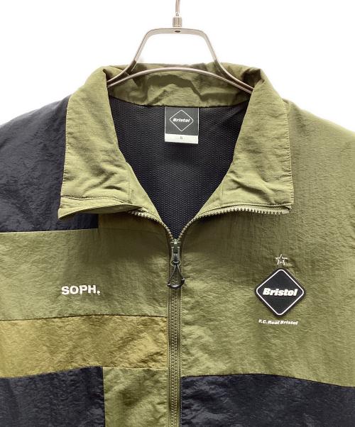 F.C.Real Bristol（エフシーレアルブリストル）F.C.Real Bristol (エフシーレアルブリストル) F.C.R.B. PATCH WORK STAND COLLAR BLOUSON カーキ サイズ:Sの古着・服飾アイテム