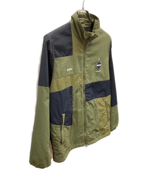 F.C.Real Bristol（エフシーレアルブリストル）F.C.Real Bristol (エフシーレアルブリストル) F.C.R.B. PATCH WORK STAND COLLAR BLOUSON カーキ サイズ:Sの古着・服飾アイテム