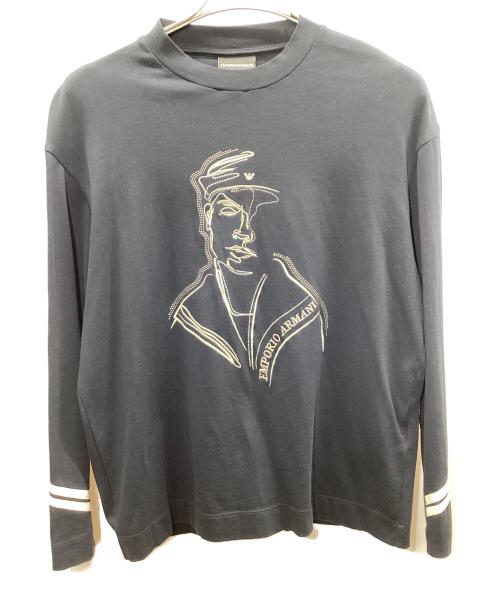 EMPORIO ARMANI（エンポリオ アルマーニ）EMPORIO ARMANI (エンポリオ アルマーニ) 長袖カットソー ネイビー サイズ:Sの古着・服飾アイテム