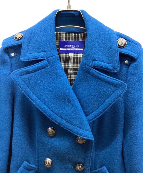 BURBERRY BLUE LABEL（バーバリー ブルー レーベル）BURBERRY BLUE LABEL (バーバリー ブルー レーベル) Pコート ブルー サイズ:38の古着・服飾アイテム