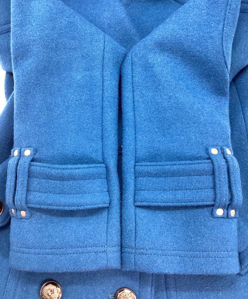 BURBERRY BLUE LABEL（バーバリー ブルー レーベル）BURBERRY BLUE LABEL (バーバリー ブルー レーベル) Pコート ブルー サイズ:38の古着・服飾アイテム