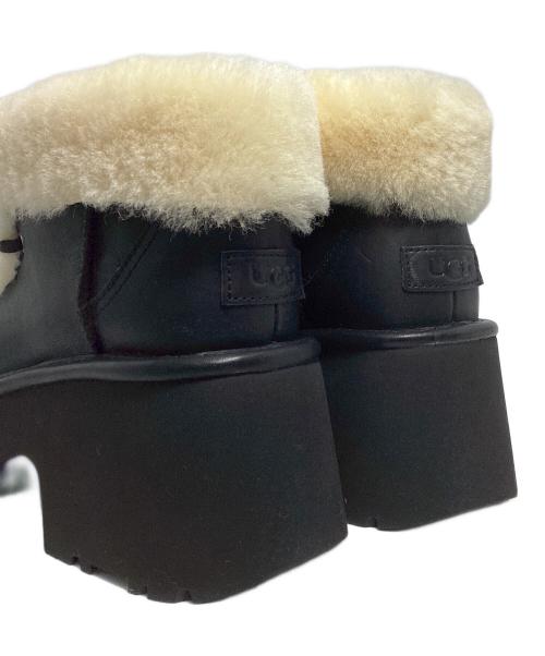 UGG（アグ）UGG (アグ) エスミーレザーレースアップブーツ ブラック サイズ:24 未使用品の古着・服飾アイテム