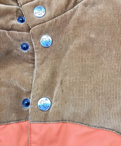 JOHN SEVERSON（ジョン セバーソン）JOHN SEVERSON (ジョン セバーソン) ダウンベスト オレンジ×ブラウン サイズ:Sの古着・服飾アイテム