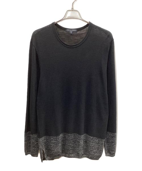 COMME des GARCONS HOMME（コムデギャルソン オム）COMME des GARCONS HOMME (コムデギャルソン オム) 薄手ニット ブラック サイズ:Lの古着・服飾アイテム