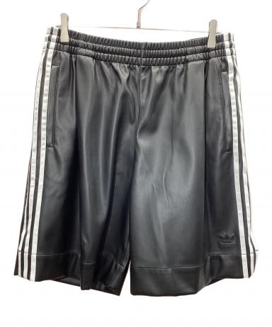 アディダス　ショーツ　XL　フェイクレザー　ブラック 中古・古着通販】adidas (アディダス) フェイクレザー アディカラー