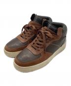 COACHコーチ）の古着「ハイカットスニーカー」｜ブラウン