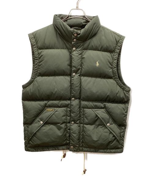 POLO RALPH LAUREN（ポロ・ラルフローレン）POLO RALPH LAUREN (ポロ・ラルフローレン) ダウンベスト カーキ サイズ:Lの古着・服飾アイテム